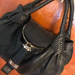Fendi spy bag black leather